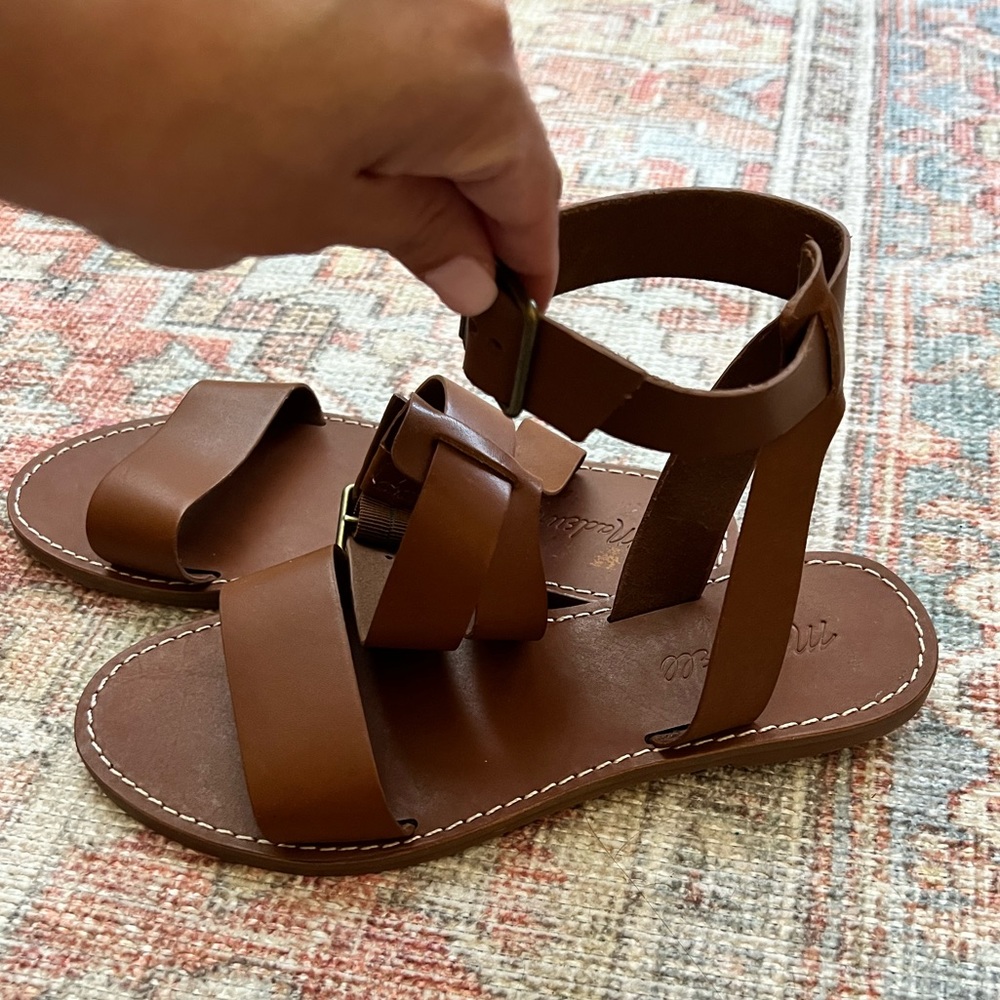 NWOT Madewell The Boardwalk ankle strap sandal size 7 - Picture 2 of 3
